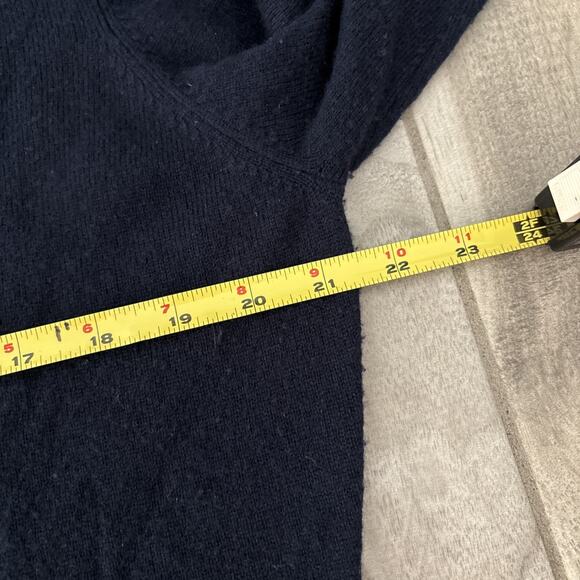 WOOLOVERS Jumper Womens Sz XL Blue Cashmere Merino Wool Collared Pearl Button - Picture 6 of 9